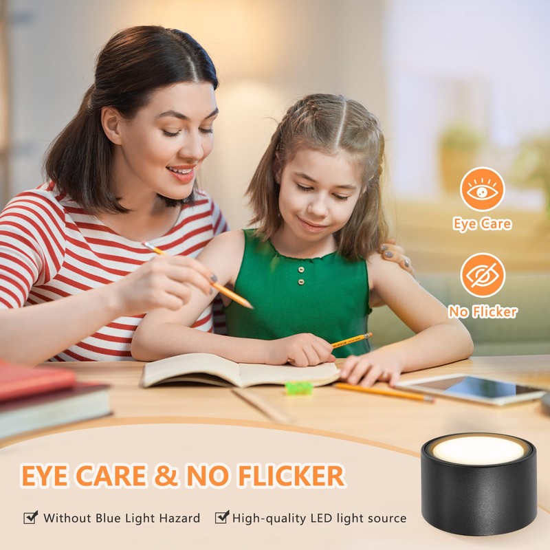 GeyouLux LED surface-mounted spotlight, black, diameter 95 x 55 mm,