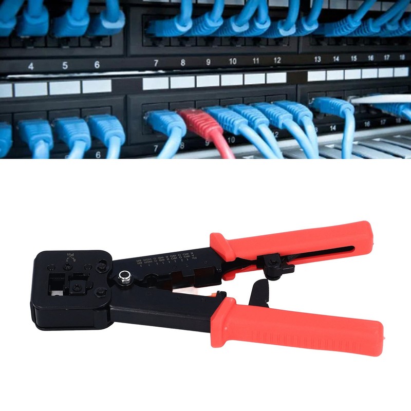 RJ45 Crimping Tool Pass Through CAT6 CAT5E Ethernet Wire Crimper