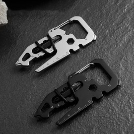 15-in-1 EDC Multi-Tool Keychain - Stainless Steel Pocket Survival Gear with Bottle Opener, Screwdriver, Wrench, Ruler - Compact and Durable for Everyday Carry