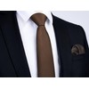Enlision Men's Plain Ties and Pocket Square Set Classic Wedding