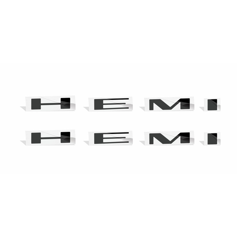 Reflective Concepts HEMI Fender Emblem Overlay Decal Stickers for 2020-2024