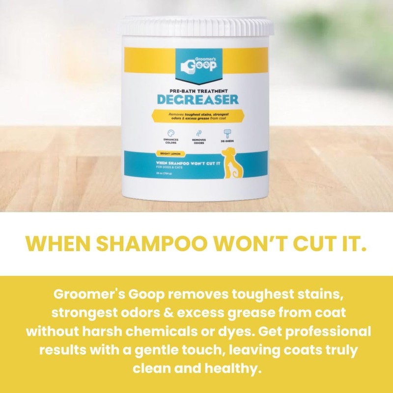 Groomer’s Goop Pre-Bath Pet Degreaser Treatment - Professional Strength Formula