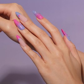 Quaferen Stiletto Nail Tips Medium: 240pcs Pre-shape Acrylic Fake Nail Tips Stiletto - 12 Sizes Soft Gel Full Cover Clear Gelly Press on False Tip for Nail Extension Salon Home