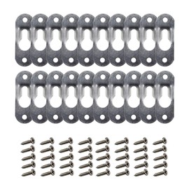 AUEAR, Metal Keyhole Hanger Picture Frame Mirror Cabinet Hanging Fasteners Hardware Flush Wall with Mount Hardware Screws (20 Pcs, Silver)