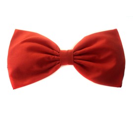 Large Solid Red Jewel Tone Essentials Hair Bow (Alligator Clip)