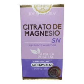 Citrato de Magnesio Joy Natura 60 Cápsulas Suplemento Alimenticio