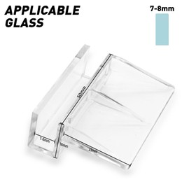 LINLAN 8 mm, pack of 12 aquarium cover brackets, acrylic attachment holder for aquarium lids, tank cap clips with holder for rimless aquariums