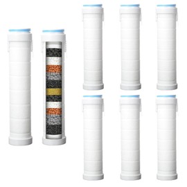 Shower Filter for Handheld Shower Head Shower Filter Replacement High Pressure Handheld Shower Heads Filter Set of 8 Replacement Filters for Hard Water Remove Chlorine and Harmful Substances