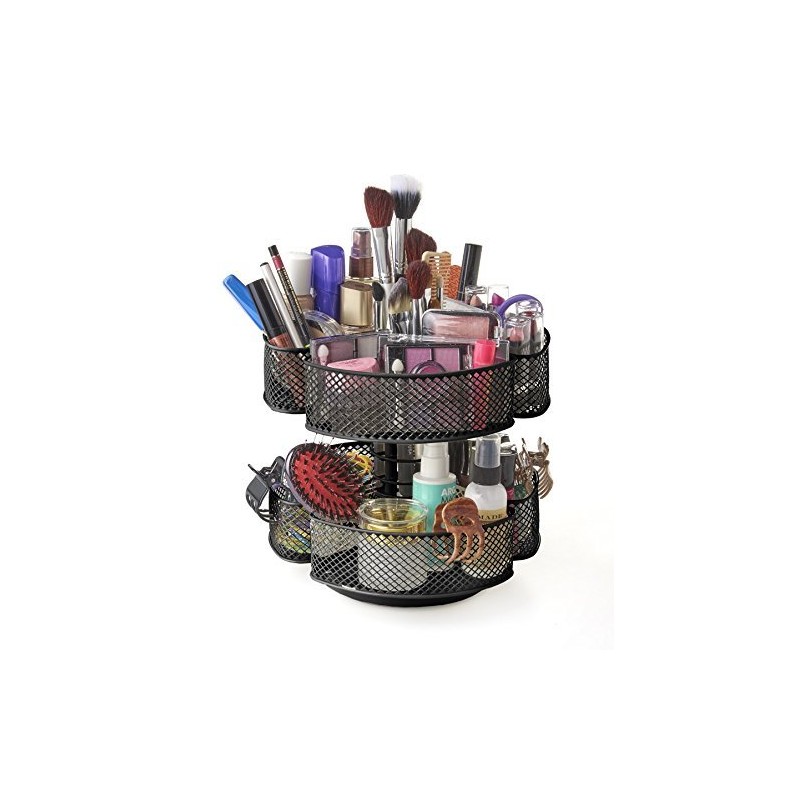Nifty Organizing Carousel – Black Powder Coat Finish, Spins 360-Degrees,