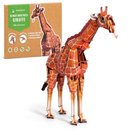 Tapwish 3D Paper Puzzle Educational Toys for Kids Ages 4-8, Preschool DIY Craft Learning Toys, Birthday Gifts for Boys and Girls (Giraffe, 113pcs)