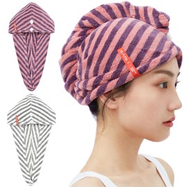Hair Dry Towel, Dry Cap, Facial Cleansing, Pool, Bath, Absorbent [5 Times] Microfiber, Quick Drying, Marshmallow Texture, Fluffy and Mochi, Towel Cap, Fluffy Mochi, Towel Cap, Fuwamoko, Hair Turban,