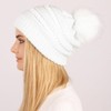 HSAJS Women's Beanie Hat Warm Winter Knitted Hat with Bobble
