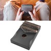 Black 17 Key Kalimba with Tuning Wrench Portable Interesting Wooden