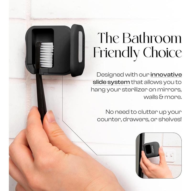 UV-C Sanitizer and Holder, Toothbrush Case - Manual/Electric Toothbrush Cover