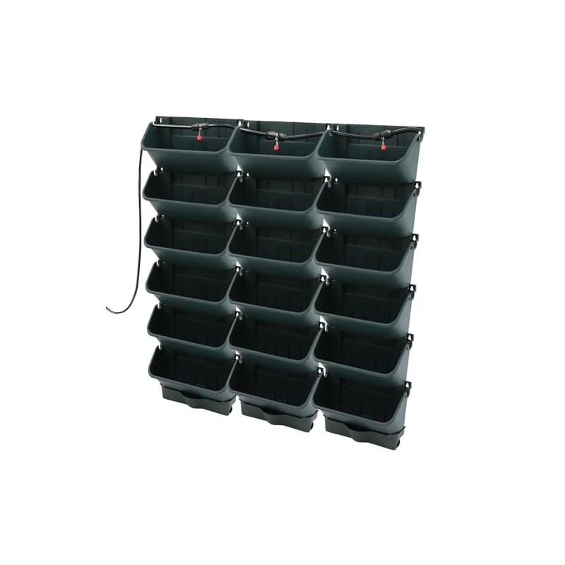 Self-Watering Wall-Mounted Planter Indoor/Outdoor Decor, Wall Planter 18 Pots Vertical