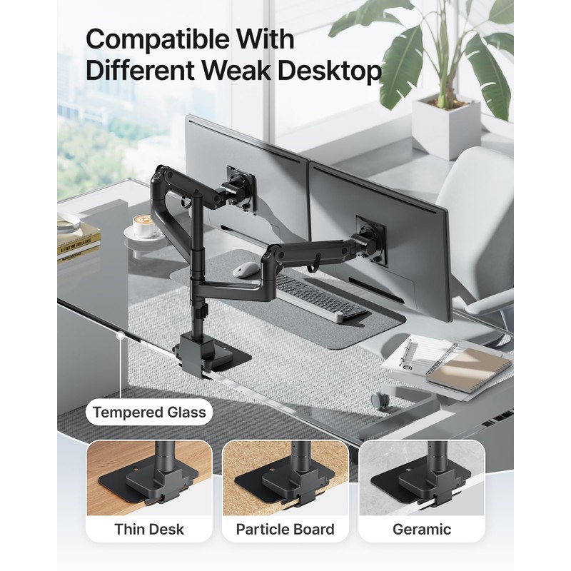 monTEK Adjustable Steel Monitor Mount Reinforcement Plate