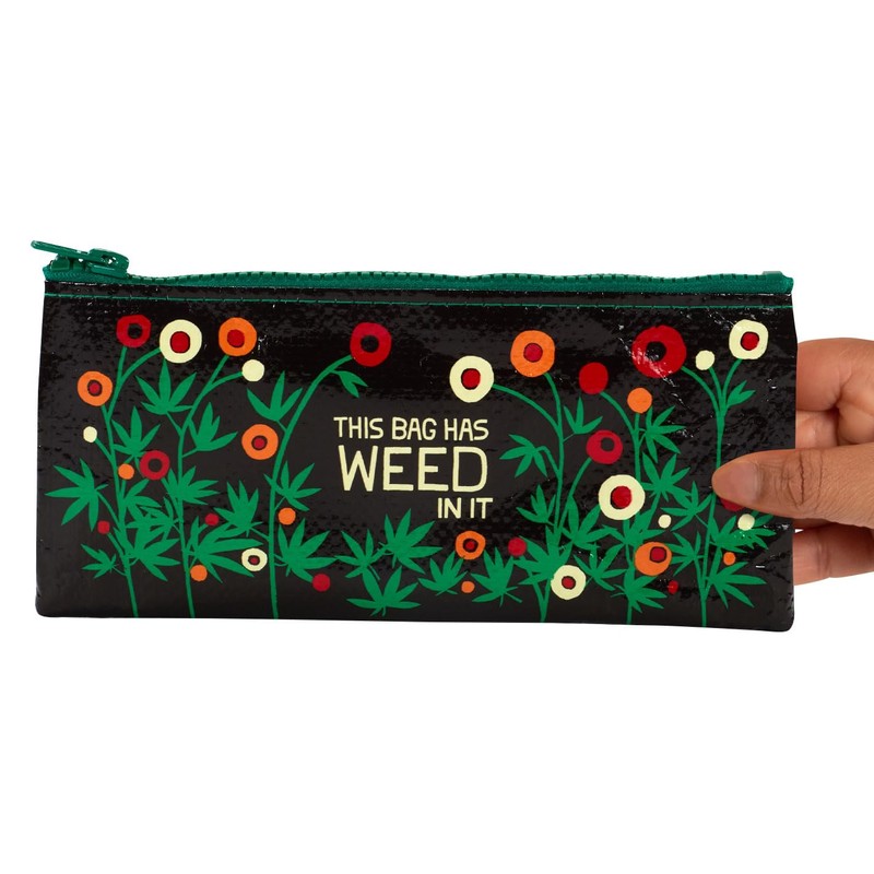 Blue Q Funny Pencil Case - This Bag Has Weed
