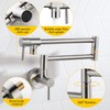 Fransiton Brushed Nickel Pot Filler, Pot Filler Faucet Wall Mount,