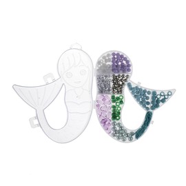 GLOREX 6 1630 332 Pearl Jewellery Set, 265 Pieces, in Mermaid, Blue and Green Assorted, Ideal for Designing Jewellery, Accessories and Decoration