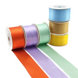 BVIEAKD Double Sided Pastel Ribbon 26 mm Wide 6 Rolls Total 27 Meters Long Perfect for Crafts Wedding Decorations Bow Making Art Sewing and More