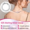 Pndeyo 1pc 925 Sterling Silver Round Jewelry Clasps, 0.48x0.48in, Gold