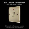 BG Electrical Single Wall Switch with LED Power Indicator, Double