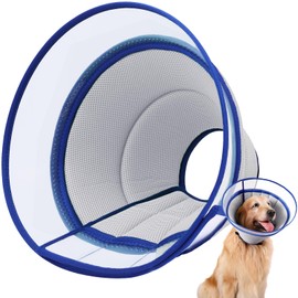 Soft Dog Cone Collar for Dogs After Surgery, Buster Collars for Dogs and Cats, E-Collars for Dogs, Adjustable Dog Recovery Collar for Pets, Protective Head Cone for Dogs Prevent Licking (Gray, Size 7)