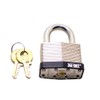NU-SET Lock | 1 1/2-Inch Laminated Steel Padlock | Laminated Padlock Keyed to Master Lock | Home Improvement & Door Hardware (Gray)