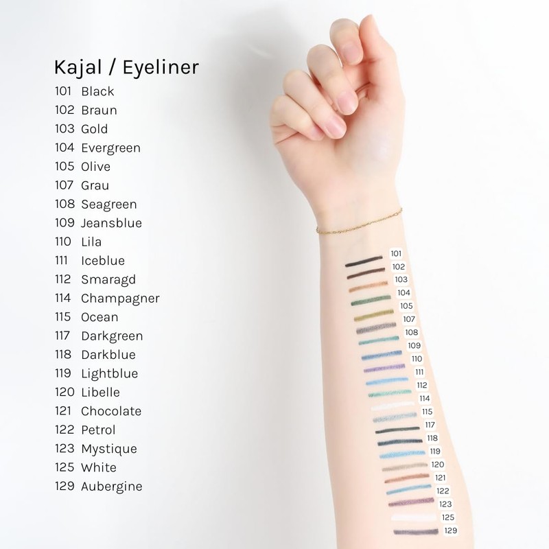 COSLINE Kajal and Eyeliner No. 105, Colour: Olive, Smudge-proof and