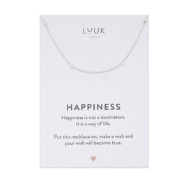 LUUK LIFESTYLE Necklace with Pendant, Chain Made of Waterproof Stainless Steel, Elegant Design & Everyday Chain for Women, Gift Idea, Jewellery, in Gold, Silver, Rose, Stainless Steel