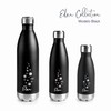 Lacor 62536 Double Wall Stainless Steel Bottle - Black, 0.26