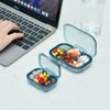 YXCHUA Tablettenbox 2 Stück Mode Reise Klein Pillendose 6 Fächer+3