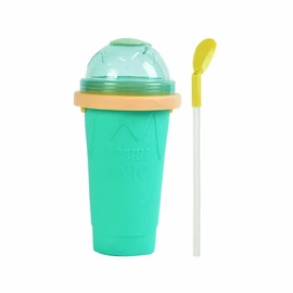 Slushie Maker Cup Quick Freeze Magic Squeeze Cup Milkshake Cup Ice Cream Maker (1, Green)