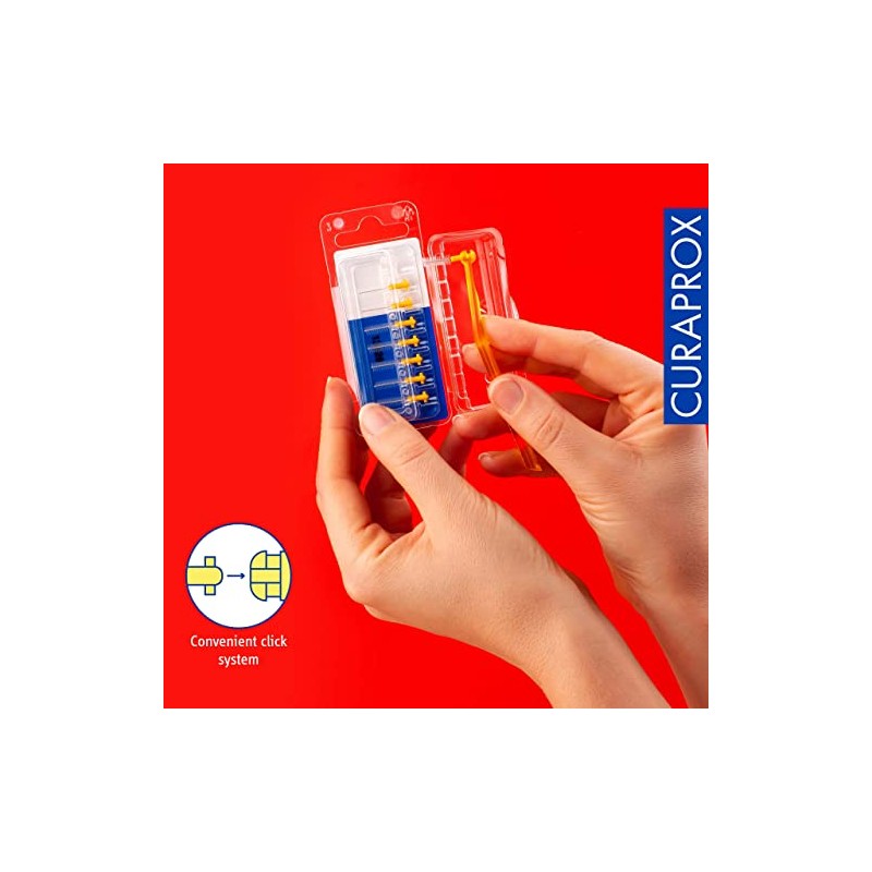 Curaprox Cepillos interdentales CPS 09 Prime, Recambio, 8 Piezas, Amarillo,