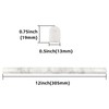 Jusmioke 15 Pack 0.5"X12" Carrara White Marble Pencil Liner Tile,