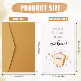 Tinoaly New Home Card, Funny and Creative Housewarming Greeting Card for Congratulations New Adventures & Memories Perfect for Couples and House Warming Gifts Men Women