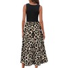 SweatyRocks Women's Leo Dress Tank Dress Sleeveless Summer Dresses Leopard