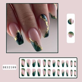 Lwenjing Nail Tips, 24 Pieces, Nail Tips, Handmade Nail Tips, Short, Autumn and Winter, Popular Japanese Style, Cute, Simple, Stylish, Bridesmaids, Glossy, False Nails, Double-Sided Tape, Coming of