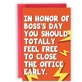 Abeletree Boss's Day Card Gifts for Boss Leader Manager, Funny Boss Lady Gifts for Women, Cute Boss Day Card Gifts for Men, Best Bosses Birthday Card Gifts for Boss