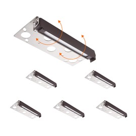 CLOUDY BAY [6 Pack] 7 Inch 12V-15 VAC/DC Low Voltage Hardscape Lighting Paver Light,Retaining Wall Lights Outdoor,IP65 Waterproof, 5W 2700K Soft White,Frost Lens Deck Step Light