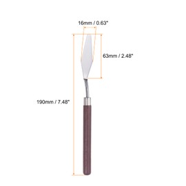 HARFINGTON Palette Knife 16mm Knife Width Pointed Tip Solid Wood Handle Stainless Steel Painting Mixing Scraper Lacquered Pallet Knife Spatula for Oil Acrylic Painting