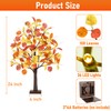 2FT Fall Lighted Eucalyptus Tree, 24 Inch Light Up Tabletop