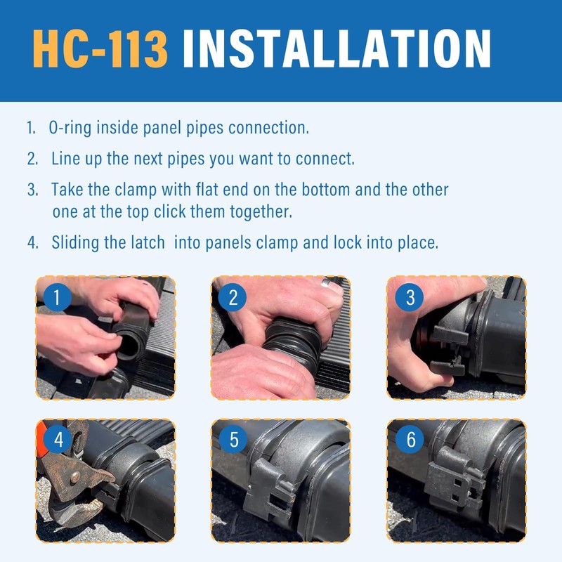 PROSOCOOL Panel Clamp Assembly HC-113 for Heliocol Swimming Pool Solar