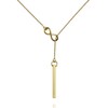 namana Infinity Y Necklace for Women. Gold Lariat Necklace with