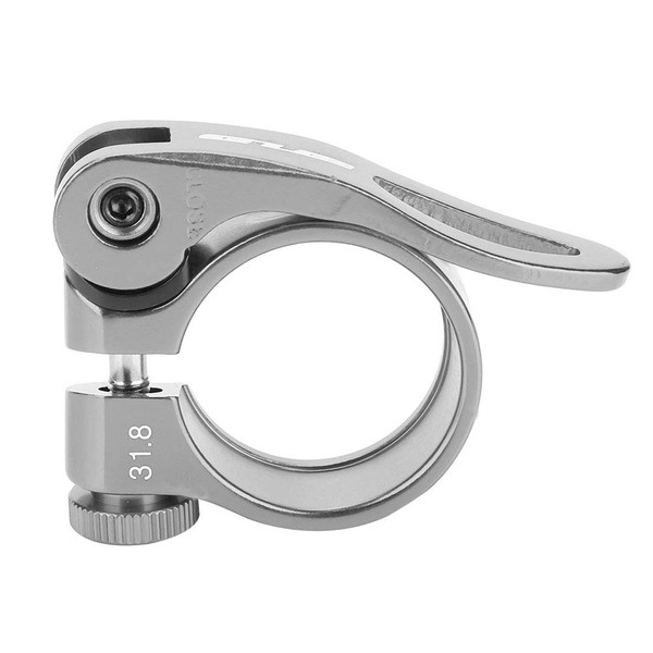 VGEBY 3 Colors Bicycle Seatpost Clamp for 27.2/28.6MM Seatpost Aluminum Alloy Bicycle Locking Clamp Quick Release (31.8mm-Titanium)