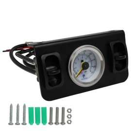 Air Pressure Gauge Controller, Dual Scale Bar/PSI, 220 PSI Maximum, Black Panel Mount