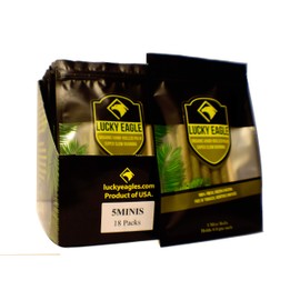 Lucky Eagle PreRolled Cones - Natural Pre Wrap Cones - Palm Leafs 5 Rolls In Each Package (Box Of 18) (Mini)