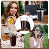 Honeydak 2 Pack 16oz Reusable Iced Coffee Cups with Lids