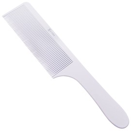 Kobe Professional Flat Top fading Comb - White Plastic Cutting Comb, Durable and Flexible Fade Comb/Blending Comb - Ideal Hair Blending Tool and clipper comb for barbers