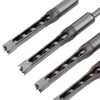 4Pcs Square Hole Drill Bits Woodworking Bearing Steel Wood Drilling